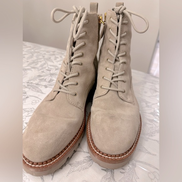 Vince Women's Cabria Lace Up Lug Sole Boots in Farro Size 10M water repellent - Picture 9 of 16